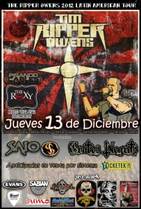 33. TIM RIPPER OWENS en The Roxy Live! 13-12-2012