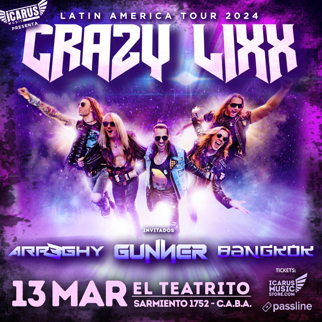 Metal Argento Crazy Lixx en Argentina, una de las bandas más